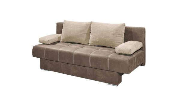 Schlafsofa SUSANNE Sofa braun beige Bettkasten 196x92