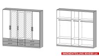 Kleiderschrank HERSBRUCK-Extra in grau metallic 226