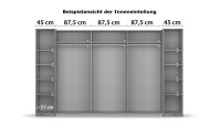 Schwebetürenschrank KRONACH weiß mit Spiegeltüren 355 cm