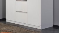 Kleiderschrank NIDDA 3-türig weiß Spiegel inkl. push-to-open 136 cm