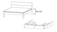 Futonbett FLEXX Bett Bettgestell in weiß inkl. Schubkasten 180x200 cm