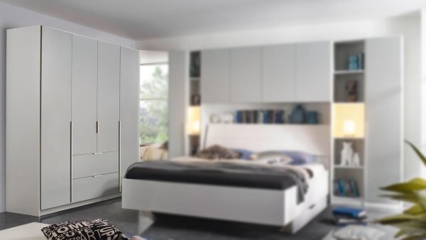 Kleiderschrank MAFIS Schrank Schlafzimmer grau und weiß