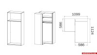 Eckschrank YourJOYce Schranksystem weiß Hochglanz 310x314