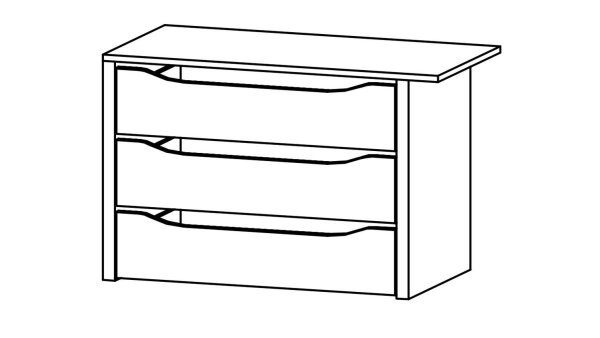 Schubkasteneinsatz Zubehör Kleiderschrank für 90er Element