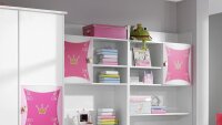 Jugendzimmer KATE weiß und rosa Print Prinzessin 4-teilig