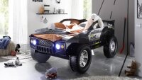 Autobett SUV mit LED Kinderbett Abenteuerbett schwarz 90x200