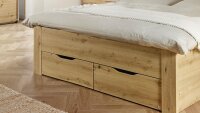 Doppelbett ADITIO BEDS Eiche Artisan inkl. Bettschubkästen