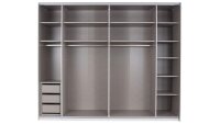 Schwebetürenschrank X-TEND Eiche Artisan grau 271x223cm