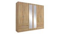 Kleiderschrank WILDBERG Eiche Sonoma mit Spiegel 271 cm