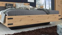 Bettanlage NEVADA Eiche Artisan grau metallic 180x200 cm...