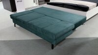 Schlafsofa SIDNEY Stoff türkis Federkern Bettkasten 200 cm