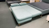 Schlafsofa ROB Stoff mint mit Bettkasten und Kissen 200 cm