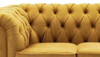 2-Sitzer Sofa CHESTERFIELD Couch Samt safrangelb 156 cm