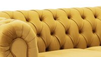 3-Sitzer Sofa CHESTERFIELD Couch Samt safrangelb 198 cm