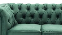 2-Sitzer Sofa CHESTERFIELD Couch Samt dunkelgrün 156 cm