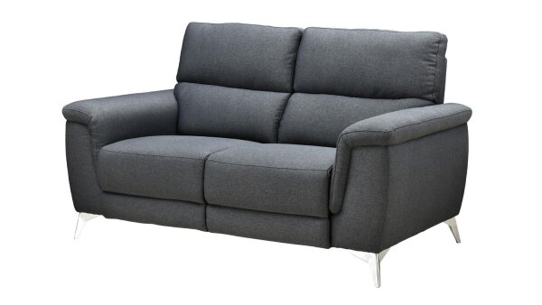 Sofa NINA 2-Sitzer Microfaser grau mit Federkern