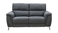 Sofa NINA 2-Sitzer Microfaser grau mit Federkern