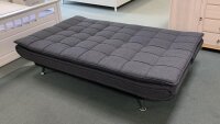 Schlafsofa CLIRK Funktionssofa 3-Sitzer Stoff grau 195 cm