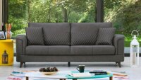 Sofa 3-Sitzer Schlafsofa MIKADO Polstermöbel in grau 248cm