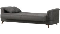 Sofa 3-Sitzer Schlafsofa MIKADO Polstermöbel in grau 248cm