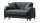 Sofa 2-Sitzer RIVER Schlafsofa in dunkelgrau schwarz 150x83