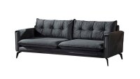 2-Sitzer Sofa SAN DIEGO Polstercouch anthrazit inkl. Kissen