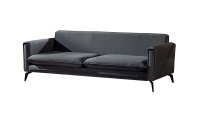 2-Sitzer Sofa SAN DIEGO Polstercouch anthrazit inkl. Kissen