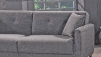 3-Sitzer Sofa Schlafsofa PRATICA Couch mit Bettfunktion grau