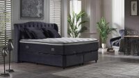 Boxspringbett Doppelbett INDIGO in grau inkl. Topper 180x200