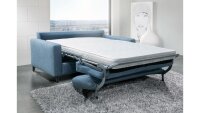 Schlafsofa ALL FLEX Sofa Stoff hellblau mit Matratze 190 cm