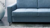 Schlafsofa ALL FLEX Sofa Stoff hellblau mit Matratze 190 cm