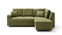 Ecksofa ALLROUND System Stoff grün Schlaffunktion 231 cm