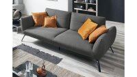 3-Sitzer DOVER Sofa Stoff anthrazit mit Sitztiefenverstellung