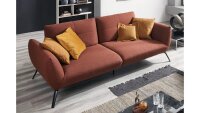 Megasofa DOVER Bigsofa XXL 3-Sitzer Stoff kupfer 260 cm