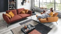 Megasofa DOVER Bigsofa XXL 3-Sitzer Stoff kupfer 260 cm