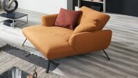 Loveseat DOVER XXL Relaxsessel Stoff senf gelb 139x169 cm